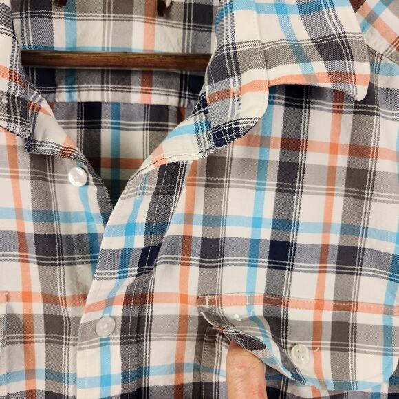 R.M. Williams Button-Down Shirt Men’s SZ XL Multicolor Plaid Short Sleeve Cotton - Picture 4 of 16